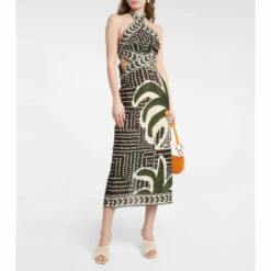 Johanna Ortiz Heart Of The Jungle Printed Linen Midi Dress