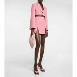 Blumarine Embellished Leather Thong Sandals