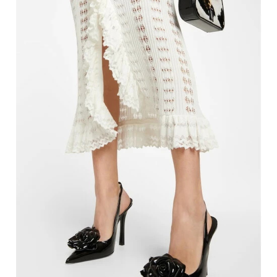 Blumarine Ruffled Crochet Maxi Dress - Image 4