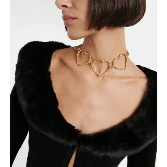 Blumarine Embellished Heart Necklace - Image 2