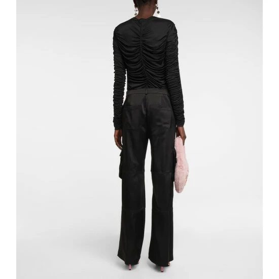 Blumarine Low-rise Satin Cargo Pants - Image 2