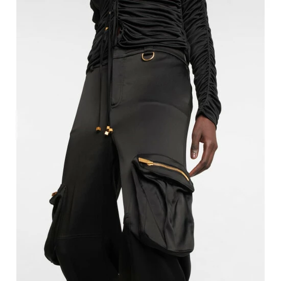 Blumarine Low-rise Satin Cargo Pants - Image 3
