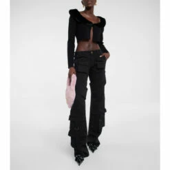 Blumarine Low-rise Cotton Canvas Cargo Pants