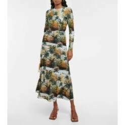 Johanna Ortiz Printed Midi Skirt