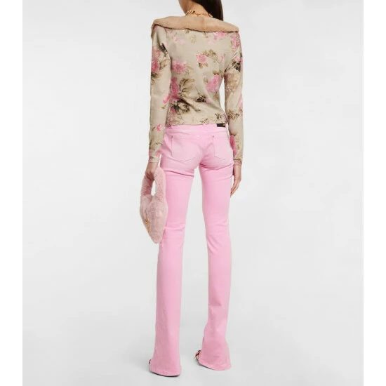 Blumarine Faux Fur-trimmed Floral Cardigan - Image 2