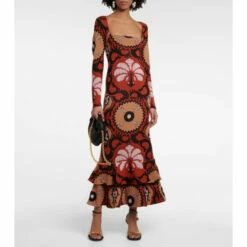 Johanna Ortiz Artful Dream Cotton Midi Dress