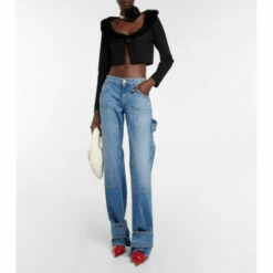 Blumarine Faux Fur-trimmed Cardigan