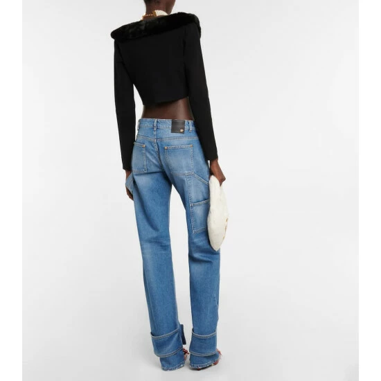 Blumarine Faux Fur-trimmed Cardigan - Image 2