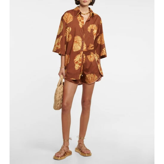 Johanna Ortiz Ocean Amulet Printed Cotton Shirt