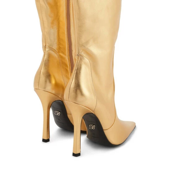 Blumarine Laminated Knee-high Leather Boots - Image 2