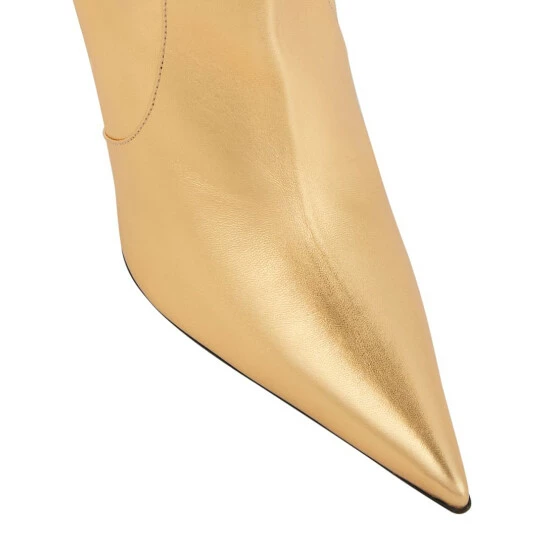 Blumarine Laminated Knee-high Leather Boots - Image 5