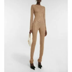 Blumarine Embellished Mesh Jumpsuit