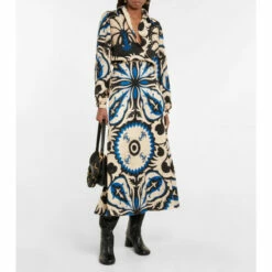 Johanna Ortiz Blurred Reality Jacquard Midi Dress