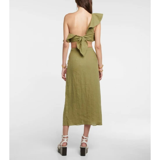 Johanna Ortiz Undercurrent Linen And Cotton Skirt - Image 2