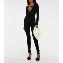 Blumarine Jessie V-neck Crêpe Jumpsuit