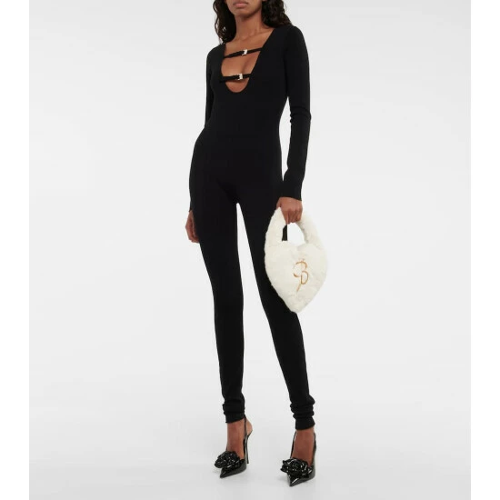 Blumarine Jessie V-neck Crêpe Jumpsuit