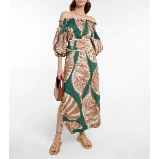 Johanna Ortiz Palomino Linen Maxi Dress