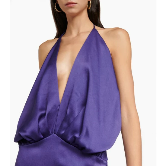 Blumarine Halterneck Satin Minidress - Image 3