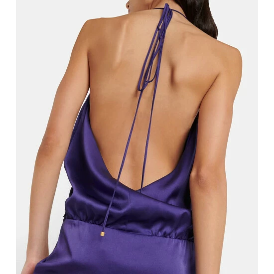 Blumarine Halterneck Satin Minidress - Image 5