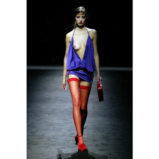 Blumarine Halterneck Satin Minidress - Image 6