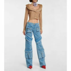 Blumarine Embellished Mesh Cardigan