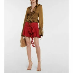 Blumarine Front-tie Miniskirt