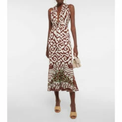 Johanna Ortiz Antique Dialog Printed Cotton Midi Dress