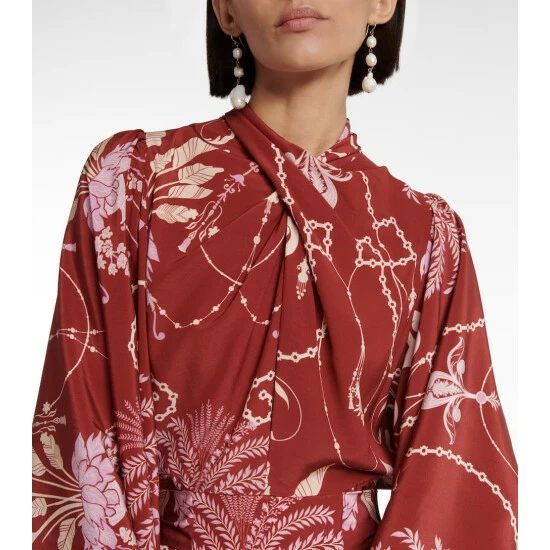 Johanna Ortiz Printed Silk Maxi Dress - Image 3