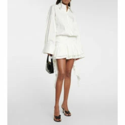 Blumarine Embellished Leather Thong Sandals