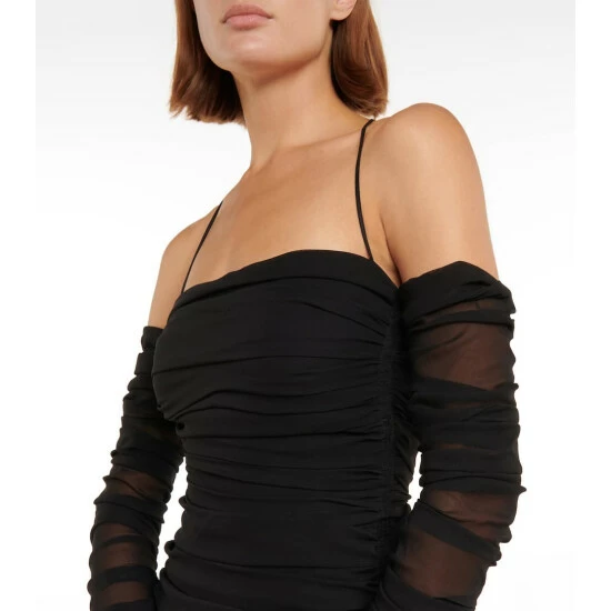 Blumarine Ruched Silk-blend Minidress - Image 3