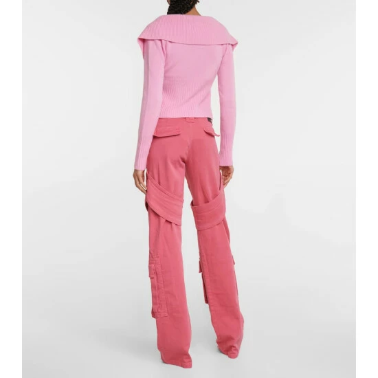 Blumarine Ribbed-knit Wool And Cashmere Cardigan - Image 2