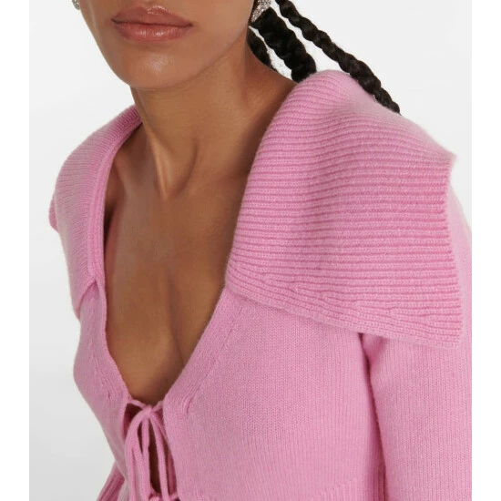 Blumarine Ribbed-knit Wool And Cashmere Cardigan - Image 3
