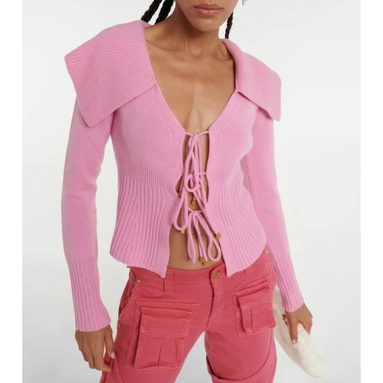 Blumarine Ribbed-knit Wool And Cashmere Cardigan - Image 5