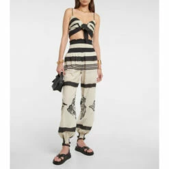 Johanna Ortiz Patterned Crop Top