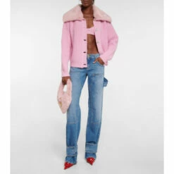 Blumarine Virgin Wool Cardigan And Bralette Set