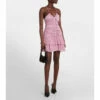 Blumarine Rose Ruched Halterneck Jersey Minidress