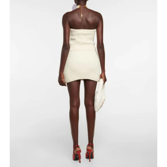 Blumarine Rose-appliqué Wool Bustier - Image 2