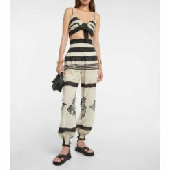 Johanna Ortiz Printed Cotton Pants