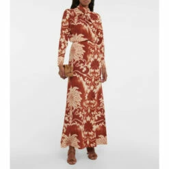 Johanna Ortiz Printed Silk Maxi Skirt