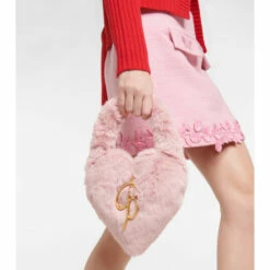 Blumarine Embellished Faux Fur Bag